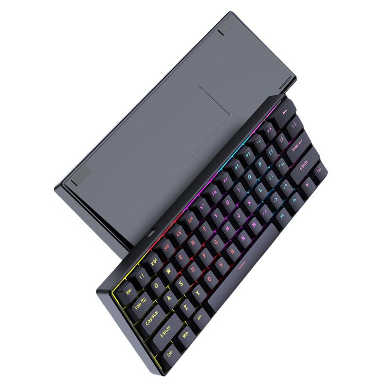 61-Key Wired Red Switch Mechanical Keyboard for Gaming and Office Use