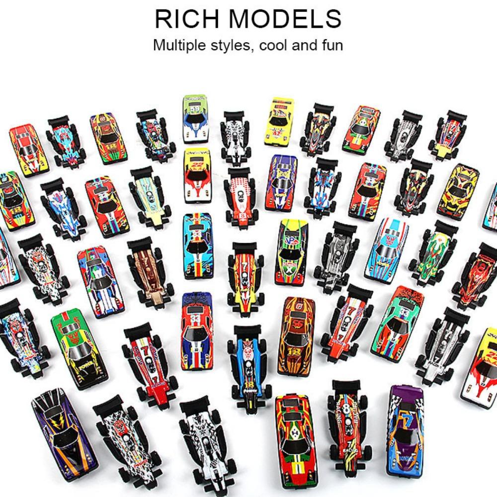 Piccolo set di giocattoli per auto in lega, modello di auto in metallo scorrevole, simulazione di auto a retrocarica, mini modello da corsa, giocattolo per bambini, regalo di compleanno (32pcs)