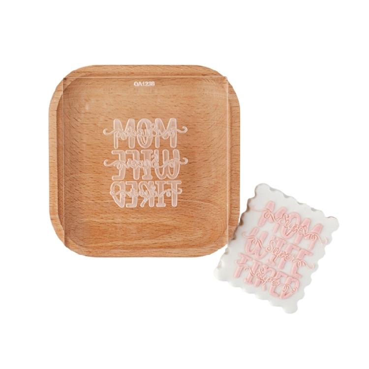 Biscuit Moulds Easy to Use Biscuit Stamps Mothers' Day Theme Plastic Material