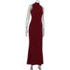 2026 New Women's Elegant Shiny Party Bodycon Robes Sexy Slim Sequins Red Sleeveless Long Dress Fashion Solid Maxi Gown Dresses