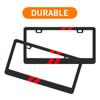 Black FOR Dodge Word Premium Carbon Stainless Steel License Plate Frame