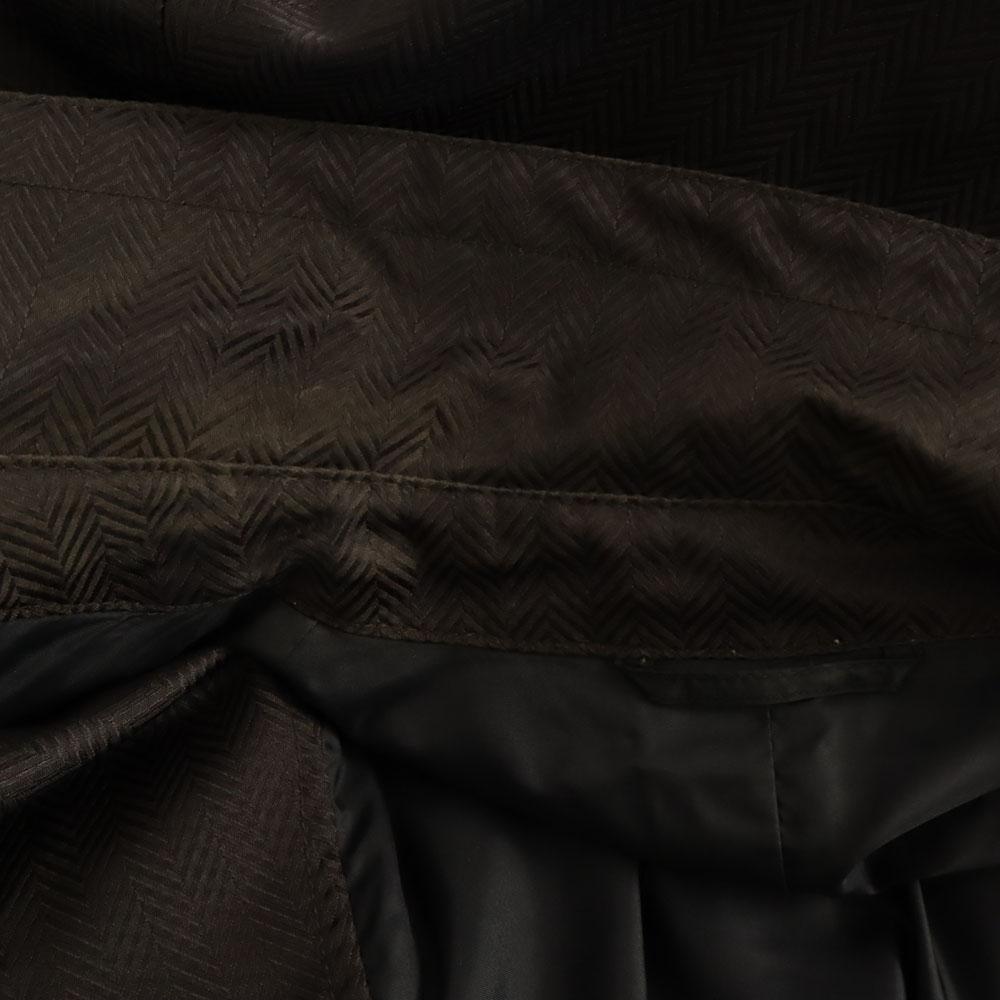 Armani Collezioni Made In Italy Herringbone Pattern Stainless Collar Coat Men's Used