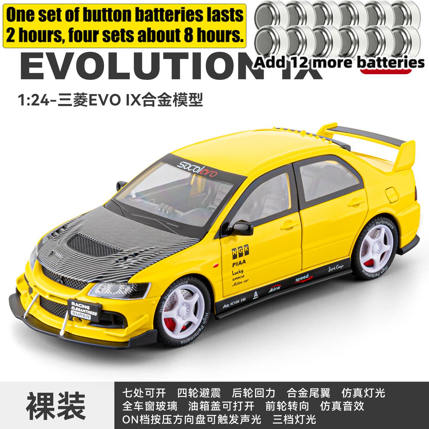 Jdm 1:24 Mitsubishi Lancer Evolution Ix Evo 9 Ct9A Wrc Rally Straßenauto Legierung Druckguss Modellauto Miniatur Feiertagsgeschenk Geschenke