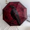 Rune Raven  pattern, automatic folding umbrella, portable and foldable design, 8 ribs, a Christmas or birthday gift.