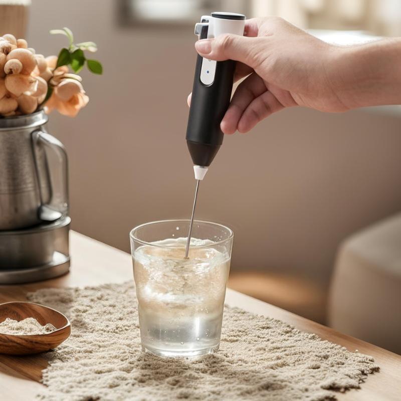 Electric Handheld Egg Beater Milk Coffee Frother Whisk Foam Mixer One-Hand Operation Portable Kitchen Gadget for Office Travel