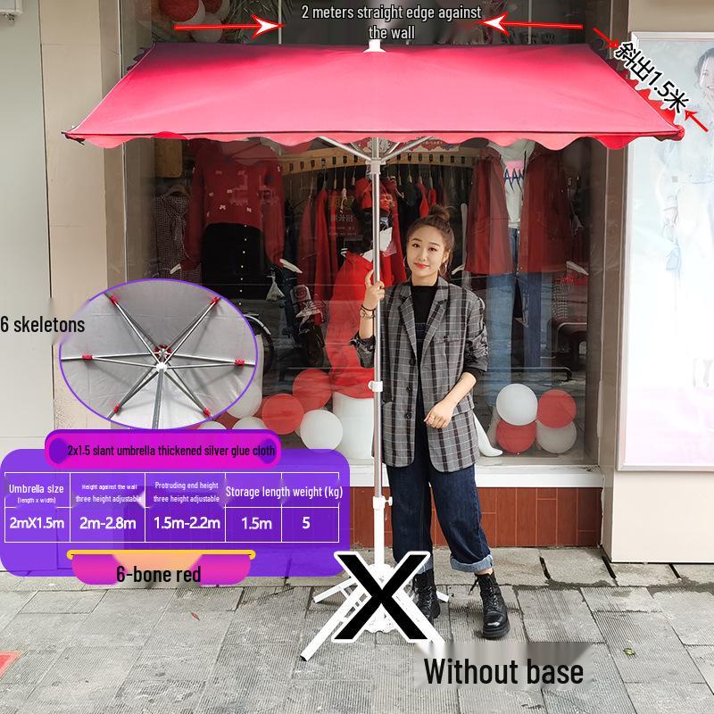 Commercial Outdoor Tilting Sunshade Umbrella: Large, Foldable, Thickened Awning for Sun Protection