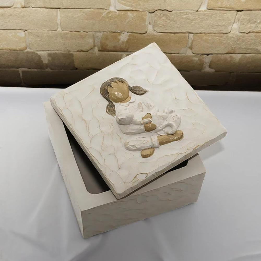 Cartoon Pet Coffin Box Universal Cat Memorial Box Creative Resin Pet Urn  Pet Supplies