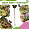 Outdoor Metal Bird Feeder Garden Stake with Decorative Ball Design Durable Weather-Resistant Garden Ornament for Yard and Patio