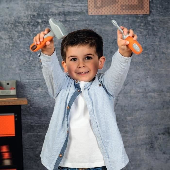 SMOBY - Black & Decker - Boite À Outils + 6 Outils - Dès 3 Ans
