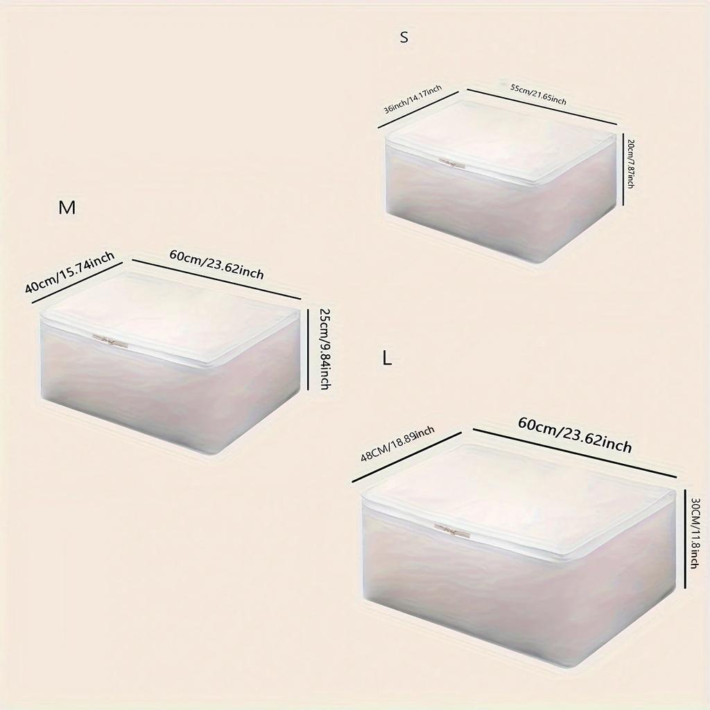 1pc-Large Storage Bag with Zippered Lid, Bedding Storage Container, Clothes, Pants Storage, Sturdy Zipper