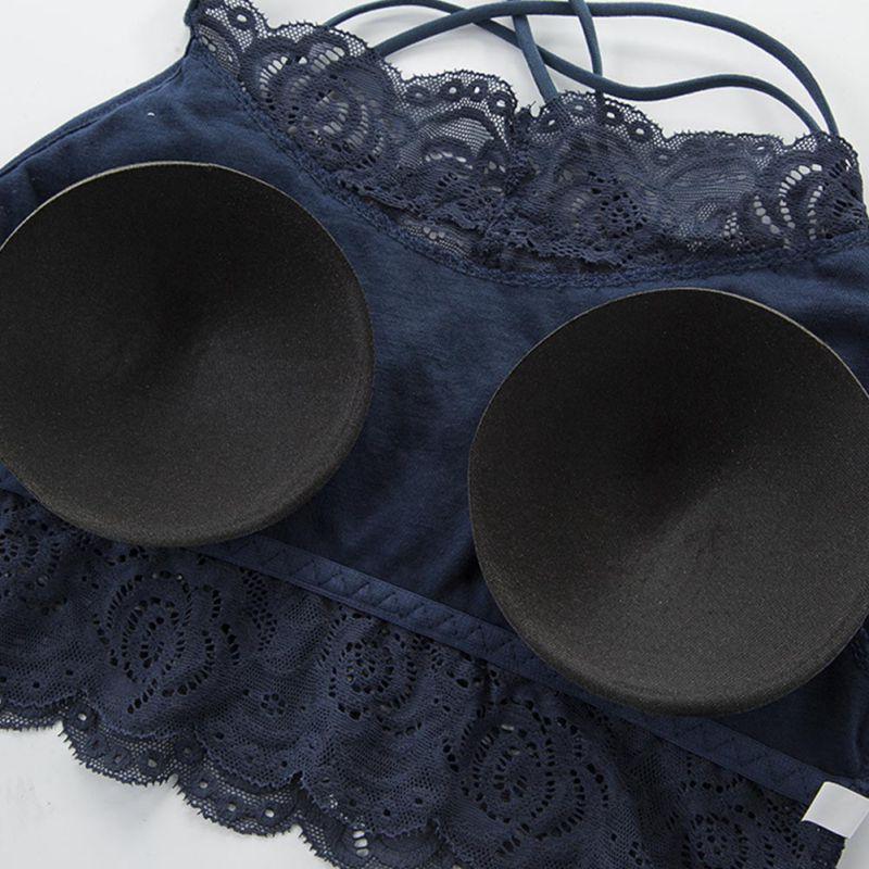 Women's Wireless Camis Tank Lace Bra Soft Brassiere Underwear Lingerie Intimates