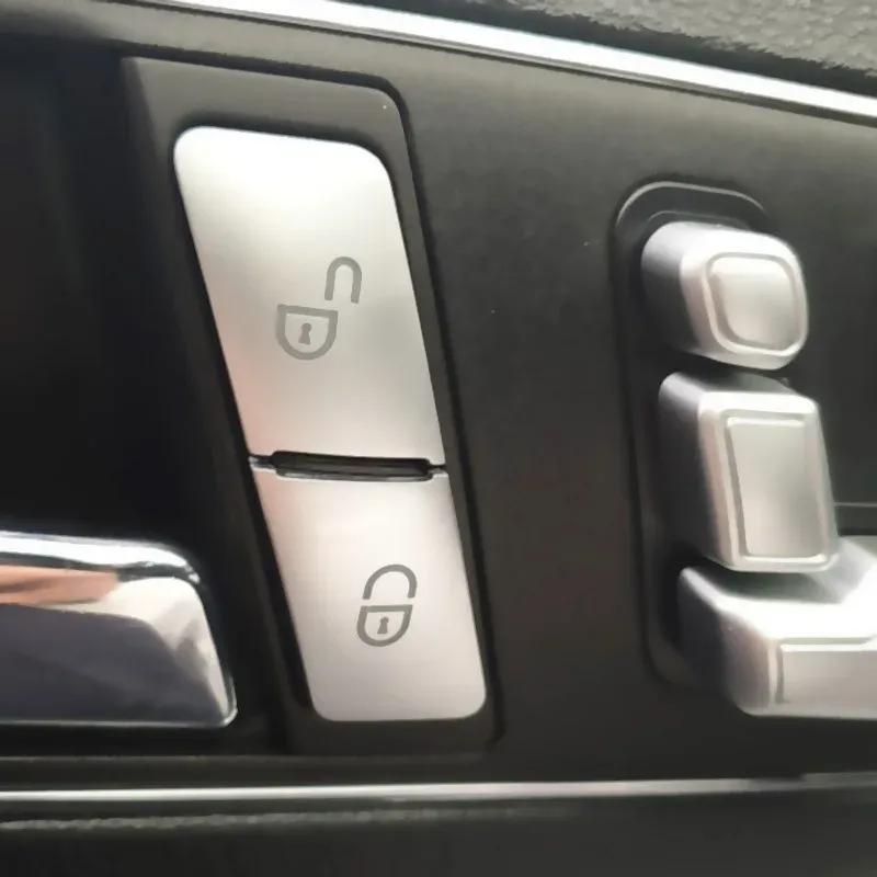 Door unlock and lock button stickers for Mercedes Benz old C-Class W204, old E-Class W212, etc