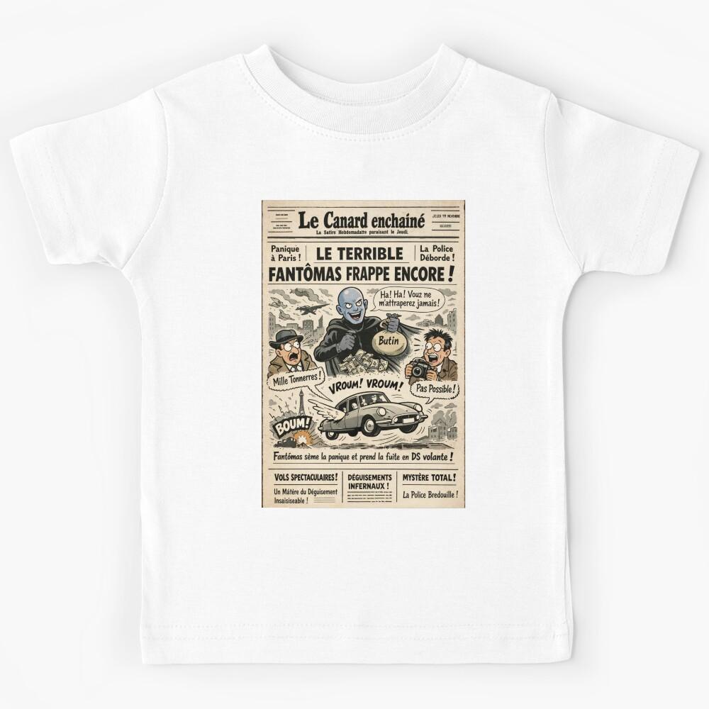Fantômas Comics French Crime Parody Fan Art Kids T-Shirt 130
