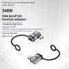 USB4 240W PD 5A Right Angle USB C to Type C Converter Fast Charging Data Sync Adapter for Car Camping Trip Charging