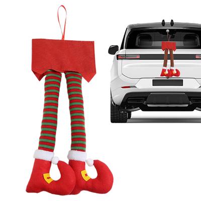 Car Trunk Ornaments Santa Claus Leg Decors Christmas Santa Claus Legs For Wreath For Tree Home Automobile SUV Truck Motorcycle