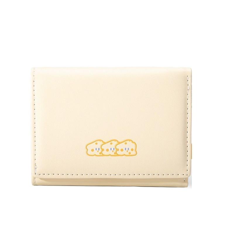 

1pcs Cartoon Cheese Wallet Large Capacity PU Leather Coin Purse Card Holder Cute Cheese Pattern Multi-Function Wallet