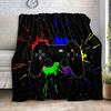 1 Stück Flanelldecke Computergamer Muster Decke Gemütlich Warm Weich Decke für Sofa Büro Bett und Reisen