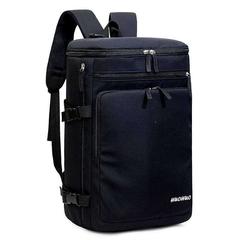 Sports Backpack Solid Color Student Schoolbag Travel Computer Backpack чёрный