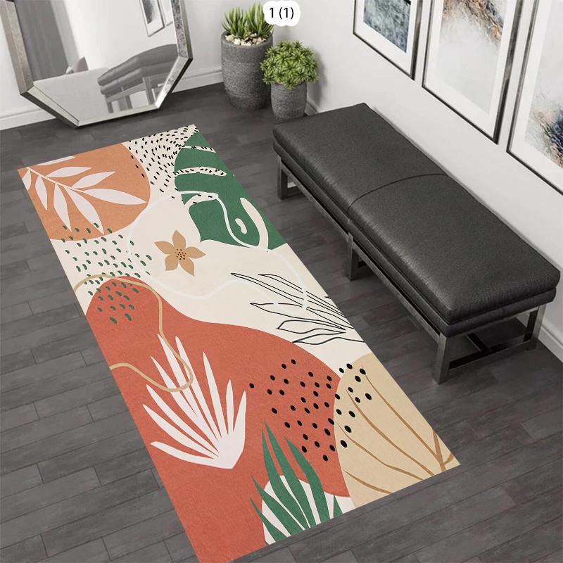 Modern Tropical Botanical Pattern Area Carpet Mat Rug Home Decoration Contemporary Entryway Floor Rug Carpets for Living Room