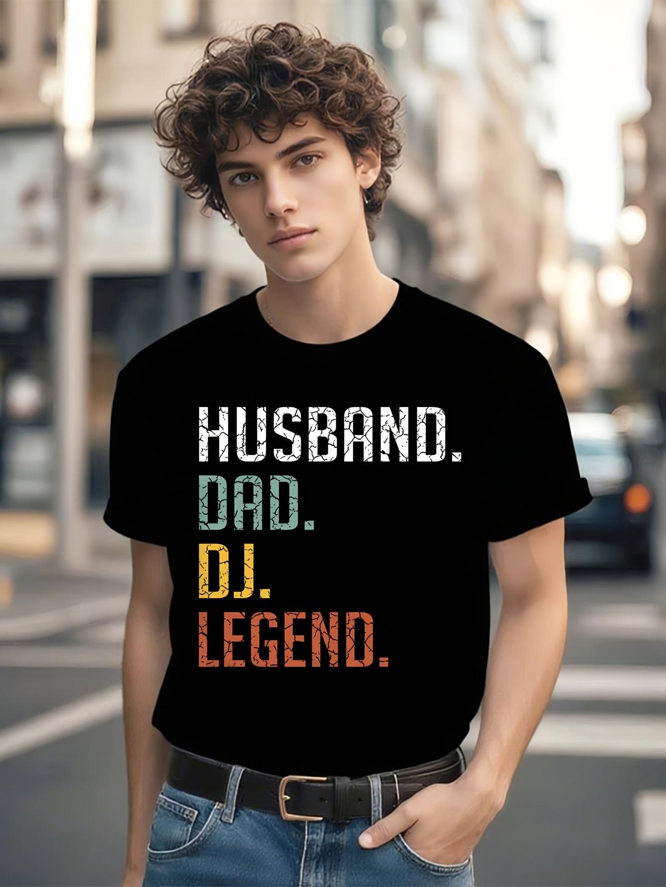 Funny Tshirt Funny Husband Dad DJ Legend Tshirt - Black w... XXXL