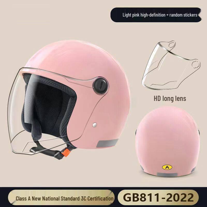 3C Certified Electric Vehicle Safety Helmet, Women & Men, All-Season Universal, Scooter Motorcycle Half Helmet