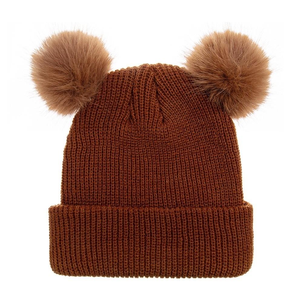 Solid Color Baby Knit Hat Pullover Style Newborn Turban Cap Infant Bonnet  Hospital Wear