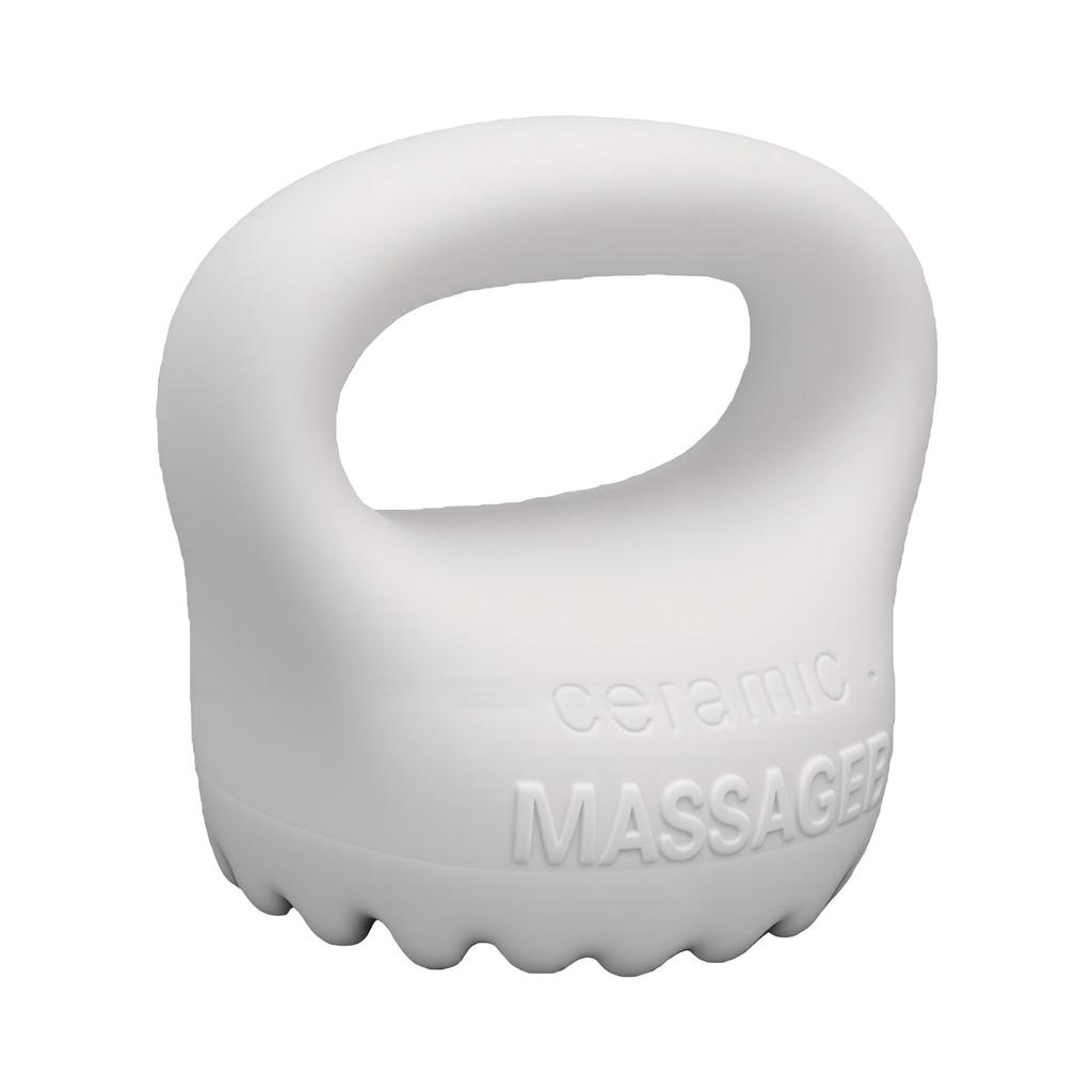 Ceramic Guasha Fascia Tool Body Gua Sha Scraping Massage Tool with Ergonomic Ring Handle for Neck Shoulder Arm Leg Foot