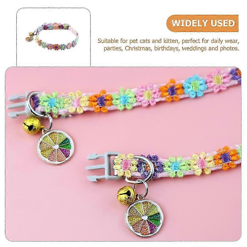 Colorful and Charming Lace Flower Collar Adjustable Decorative Collar for Cats Kittens and Dogs
