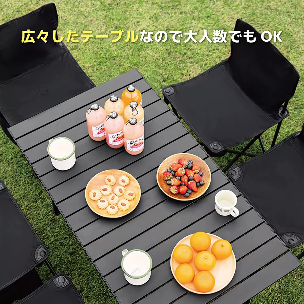 YURAGI Outdoor Table Camping Table Available in 3 Sizes Aluminum Table Picnic Table Ultra Lightweight Foldable Easy to Assemble Storage Bag Included
