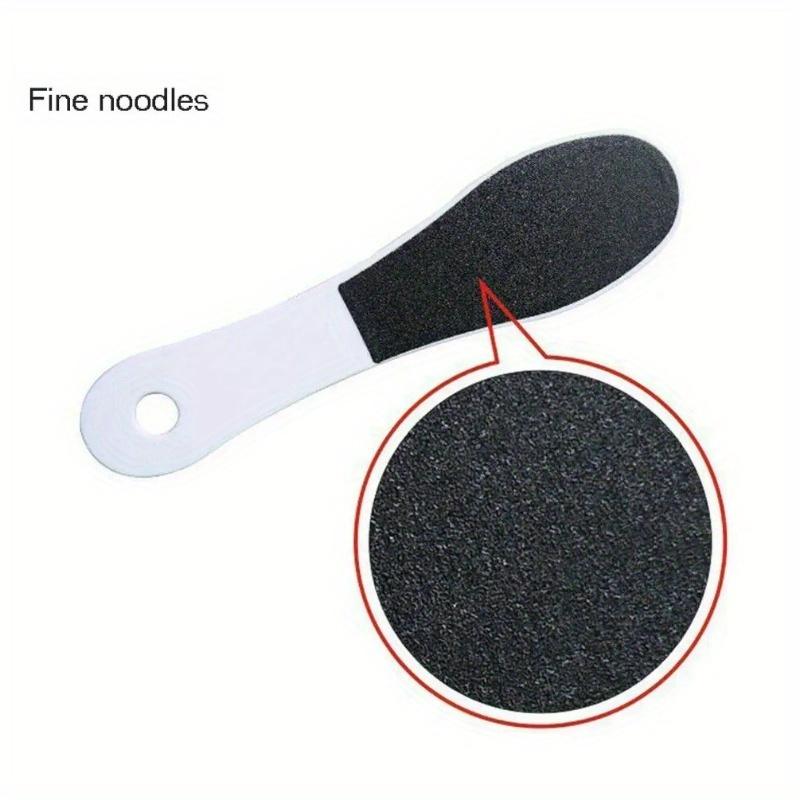 Dual-Grit Double-Sided Foot Files, Coarse & Fine Pedicure Foot Scraper, Callus Remover, Heel Scrubber, Exfoliating Foot Rasp with Plastic Handle