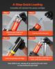 Grease Gun, 10000 PSI High Pressure, Heavy Duty Pistol Grip Grease Gun Kit with 0.4 L Capacity, Includes 46 cm Flex Hose, 1 Extension Rigid Pipe and 1
