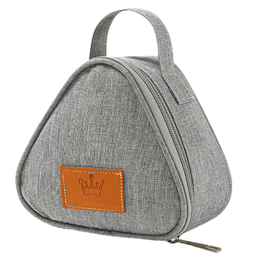 Breakfast Insulation Thermal Bag Small Triangular Rice Ball Lunch Box Bags Cute Portable Food Bento Fresh Pouch For Adult Kids