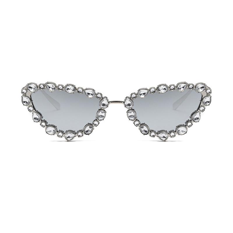 New Triangle Cat Eye Sunglasses Fashion Diamond Embedded Sun Glasses Stylish  Feelings High-End Sensation Fashionable