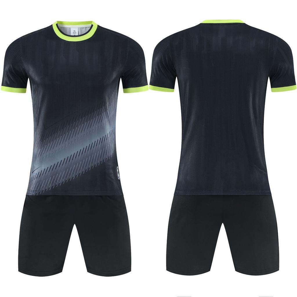 Cross-border Spot 2026 High-end Football Training Clothes, Children's Short-sleeved Summer Competition Clothes, Double-sided Pocket Football Clothes.