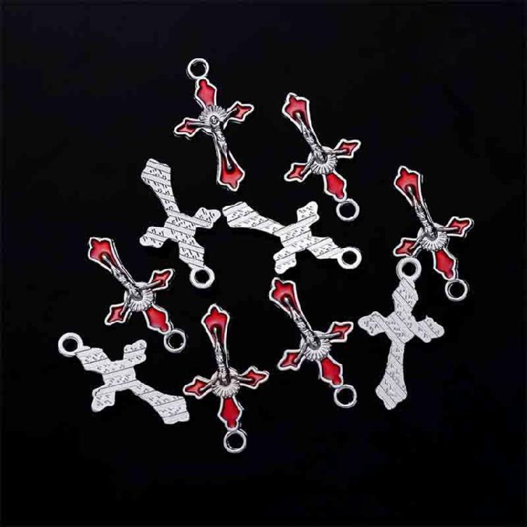 20Pieces Necklace Making Pendant For DIY Handmade Jewelry Tiny Crucifix Pendant