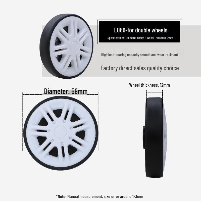 Universal Wheel Replacement for Luggage Suitcase: Leather Caster Rubber Roller Rim Repair Accessories
