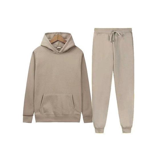 Pánská Dámská Tepláková Souprava Mikiny Ležérní Jednobarevná Silná Mikina a Dlouhé Kalhoty Dvoudílný Set Pánský Podzimní Fleecový Jogger Sportovní Oblek