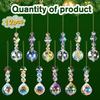 12-Piece Christmas Crystal Ball Ornaments - Colorful Prism Glass Decorations for DIY Tree Crafting.