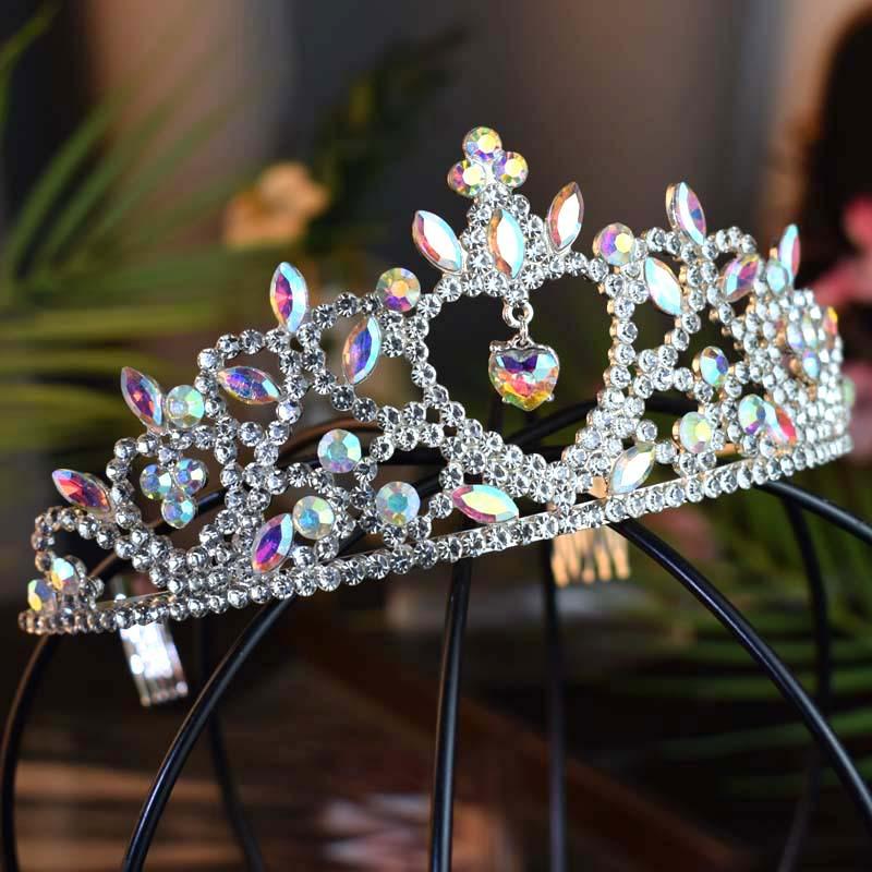 

Европейская и американская корона невесты из стразов и кристаллов, головной убор, тиара принцессы на день рождения, тиара для волос на бал