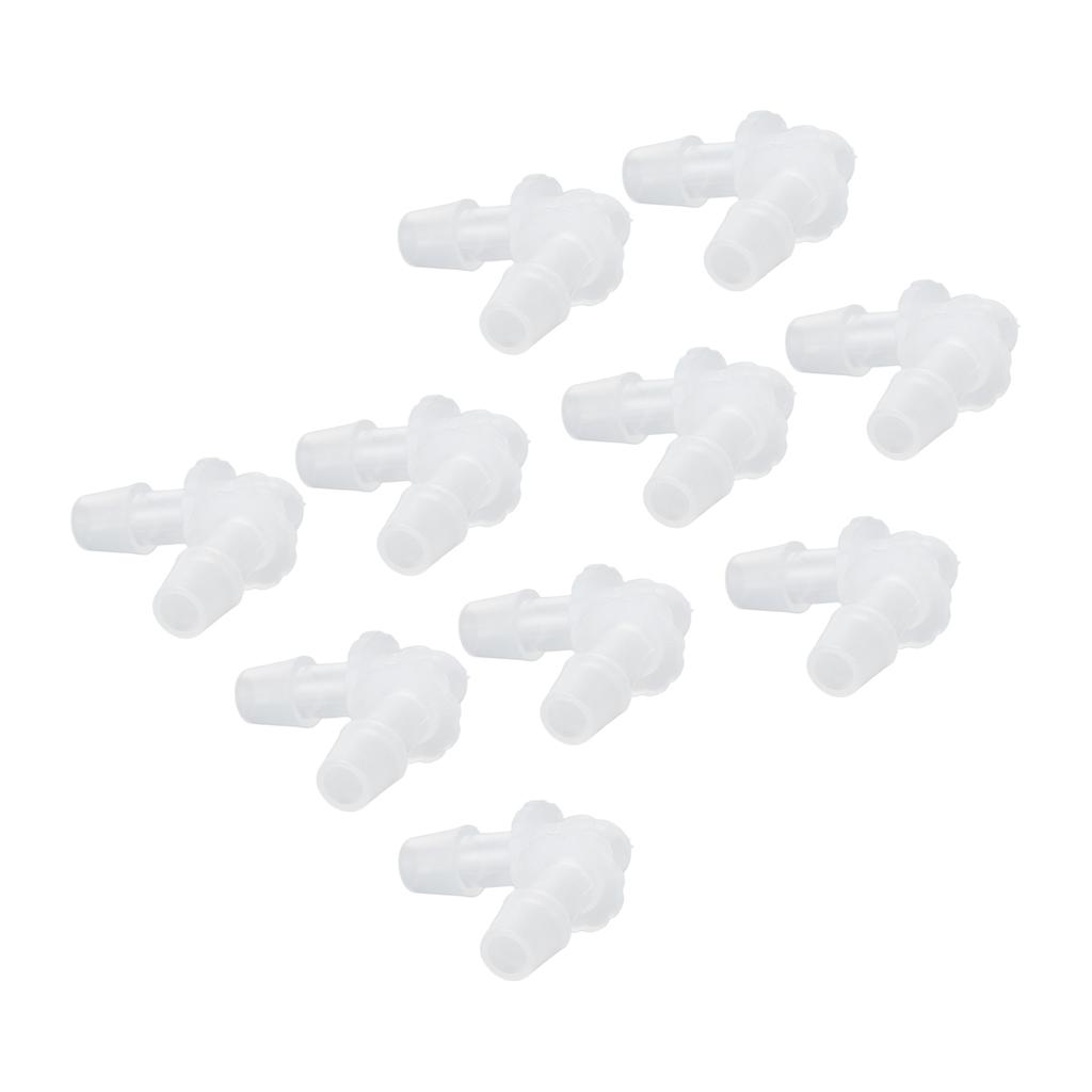 10Pcs Elbow Hose Joint 90 Degree Connector Adapter L Shape Equal Diameter Plastic Fittings 7.9mm