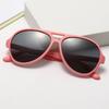 Candy Color Children'S Toad Glasses Double Beam Pilot Shape Sunglasses Sunscreen Trendy Baby Sunglasses