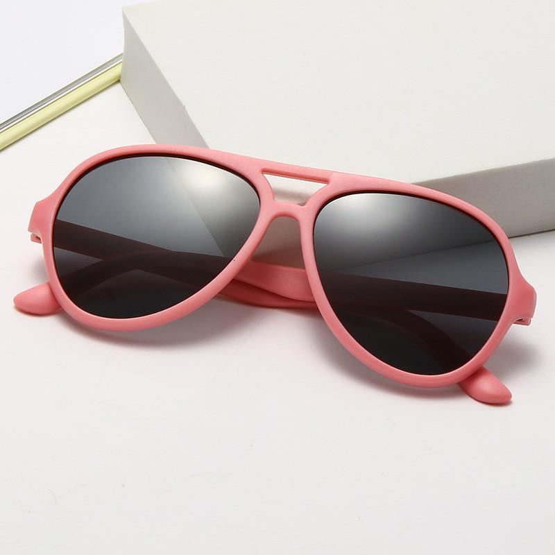 Candy Color Children'S Toad Glasses Double Beam Pilot Shape Sunglasses Sunscreen Trendy Baby Sunglasses