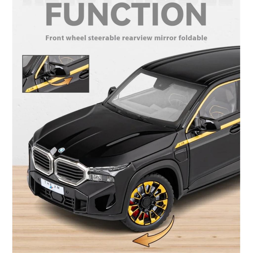 1/24 Maßstab Simulation BMW XM Legierung Automodell Metall Die Cast Ornament Sound Licht Kinderspielzeug Automodell Geburtstagsgeschenk für Jungen