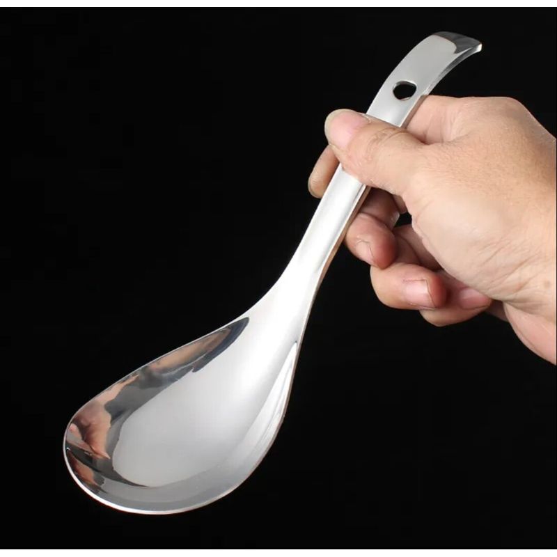 Chinese-Style Small Soup Spoon, Hotel Small Soup Spoon, Thickened Stainless Steel Spoon, Long-Handled Dining Spoon, Household Adult Eating Spoon