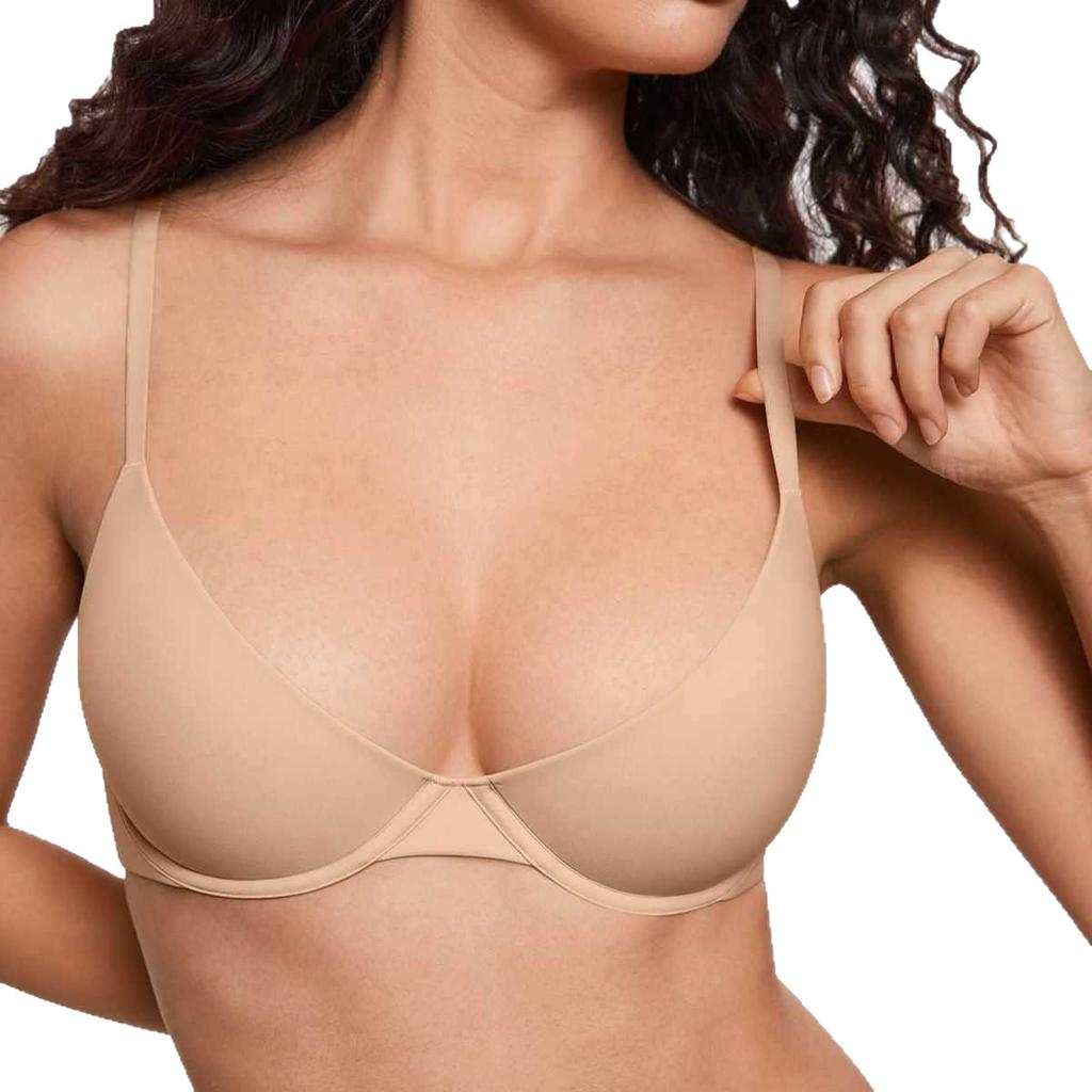 Large size TK flat mouth crew neck gathering comfortable multifunctional seamless underwear bra