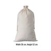 Canvas Drawstring Bag with Printed Logo - Small Linen Storage Bag