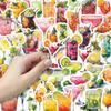 50PCS Waterproof Cartoon Beverage Stickers for Creative Decoration