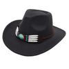 Ethnic Style Western Cowboy Hat Curled Tweed Hat Tibetan Top Hat
