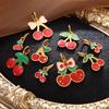 Cherry Fruit Series: Daily Commute Jewelry Set with Necklace and Bracelet - Niche Design, Accessory Style