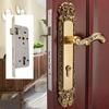 European Double-sided Handle Lock Aluminum Alloy Quiet Security Door Lock Light Luxury Wooden Door Hardware Lock with Key
